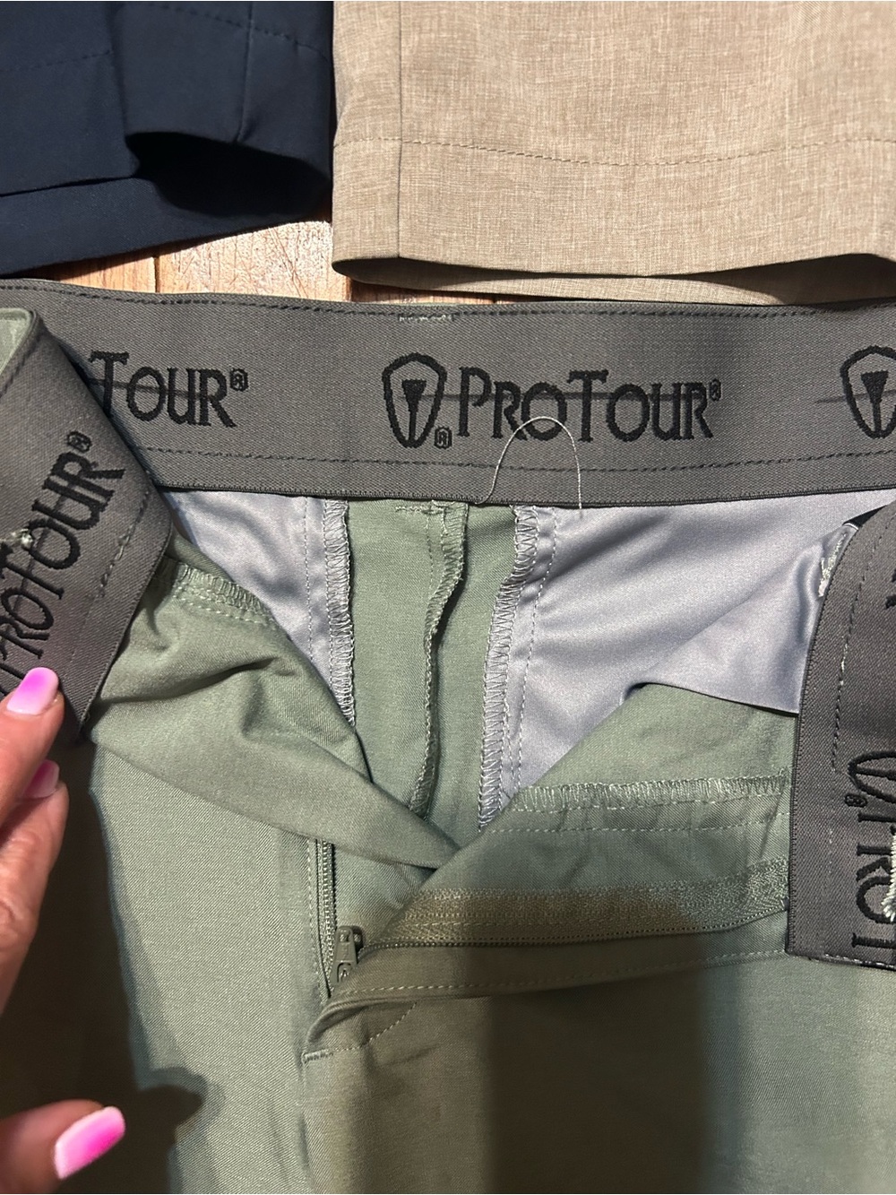 Men's Performance Shorts - Navy, Light Gray, Olive pro tour golf shorts - Picture 2 of 6